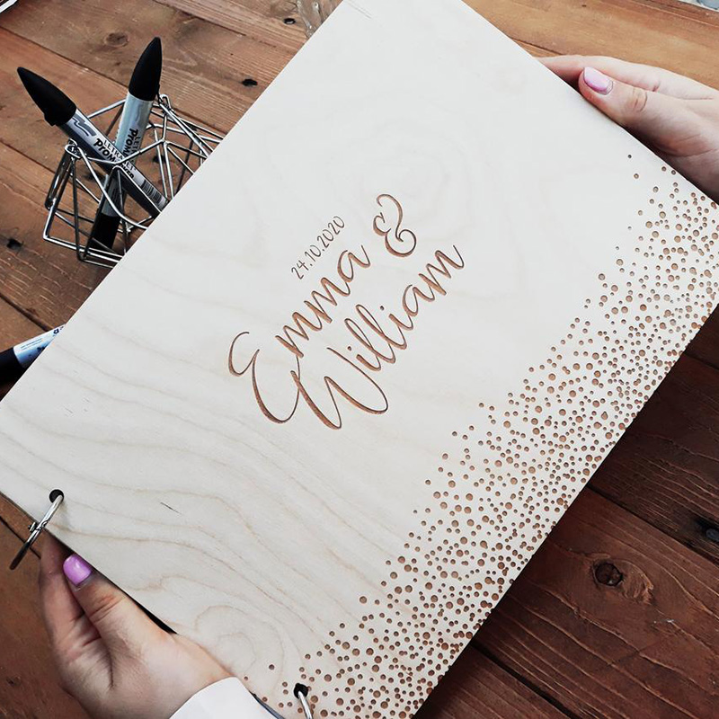 Wedding Supply List - ส่วนบุคคลงานแต่งงานสมุดเยี่ยมที่กำหนดเองไม้หนังสือครบรอบของขวัญงานแต่งงานป้าย Book