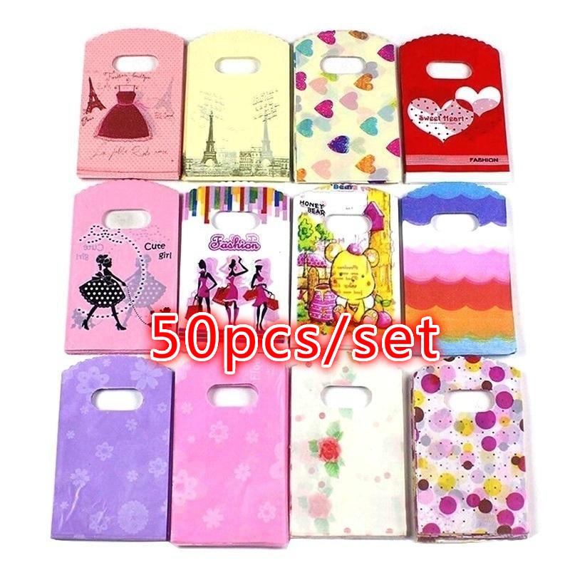 Wedding Supply List - ถุงของขวัญพลาสติกลายผสม 50 ชิ้น ถุงบรรจุภัณฑ์สำหรับแขกงานแต่งงานที่ทนทาน ถุงเก็บของอเนกประสงค์สำหรับใช้ในบ้าน