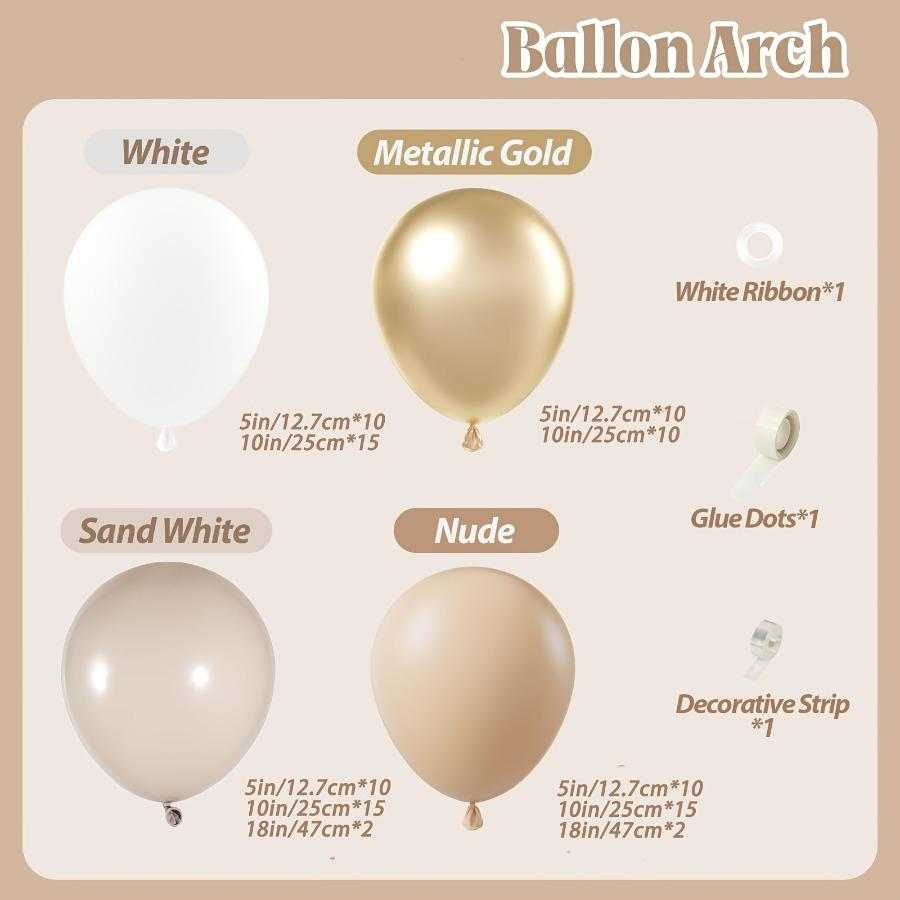 ชุดลูกโป่งยางสีขาวทรายเมทัลลิก - Wedding Day Supply Kit บทวิจารณ์และราคา