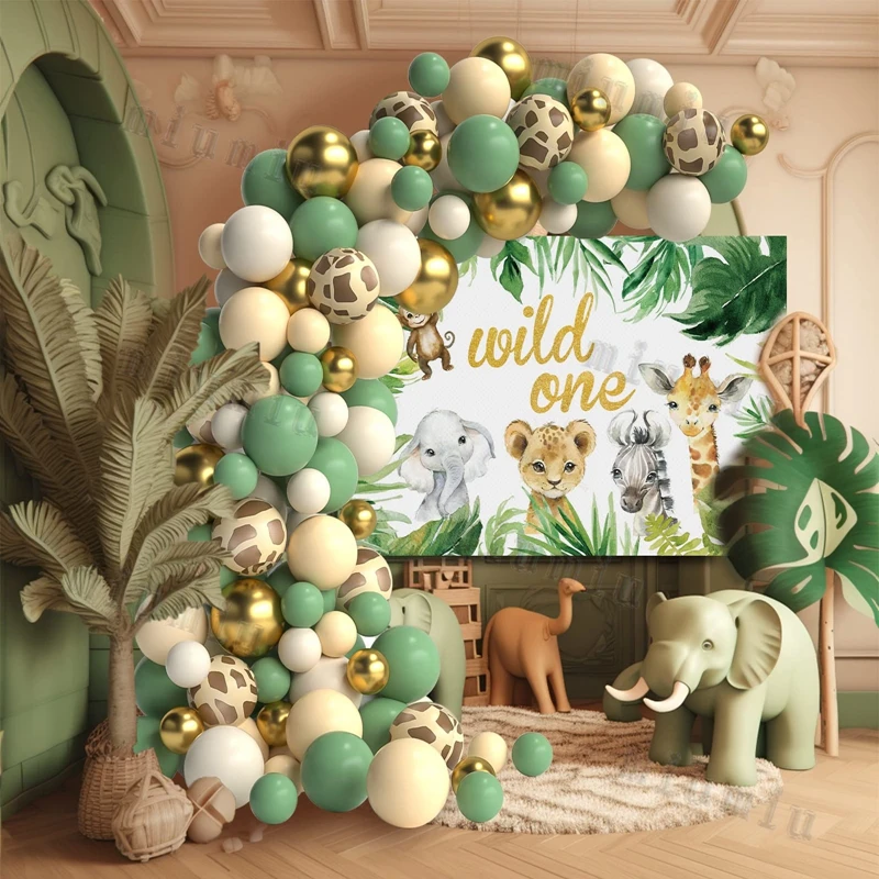 Jungle Safari บอลลูนสีเขียว Ga - Wedding Day Supply Kit บทวิจารณ์และราคา
