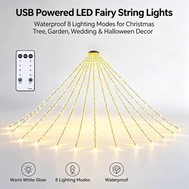 ไฟสาย LED USB กันน้ำ, 8 โหมดแส - Wedding Led บทวิจารณ์และราคา