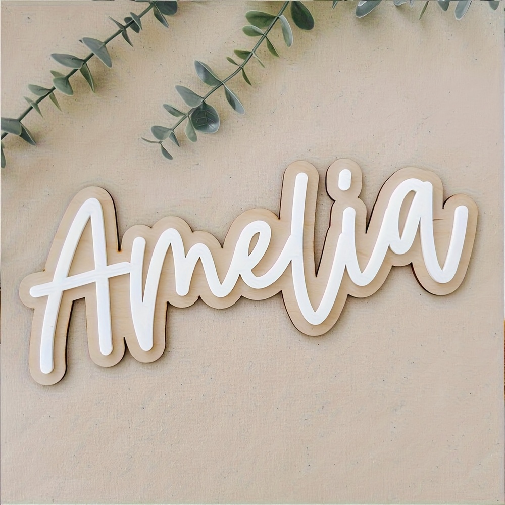 ป้ายชื่อไม้สองชั้นแบบปรับแต่งไ - Wedding Party Supply บทวิจารณ์และราคา
