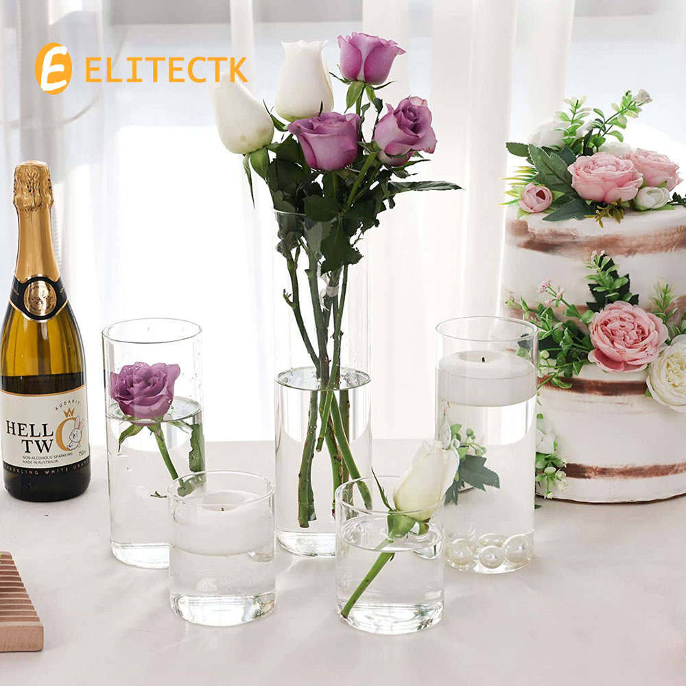 แจกันทรงกระบอกทำจากแก้วแจกันทร - Centerpiece Vase Tall บทวิจารณ์และราคา