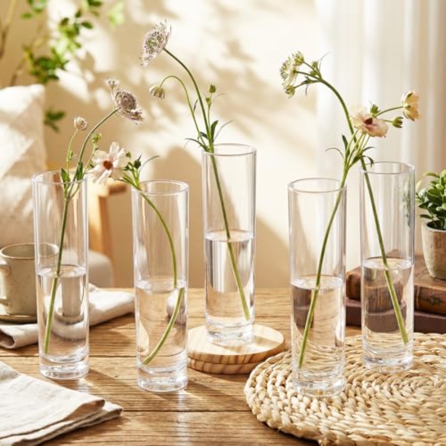แจกันทรงกระบอกอะคริลิก 48 ชิ้น - Centerpiece Vase Tall บทวิจารณ์และราคา