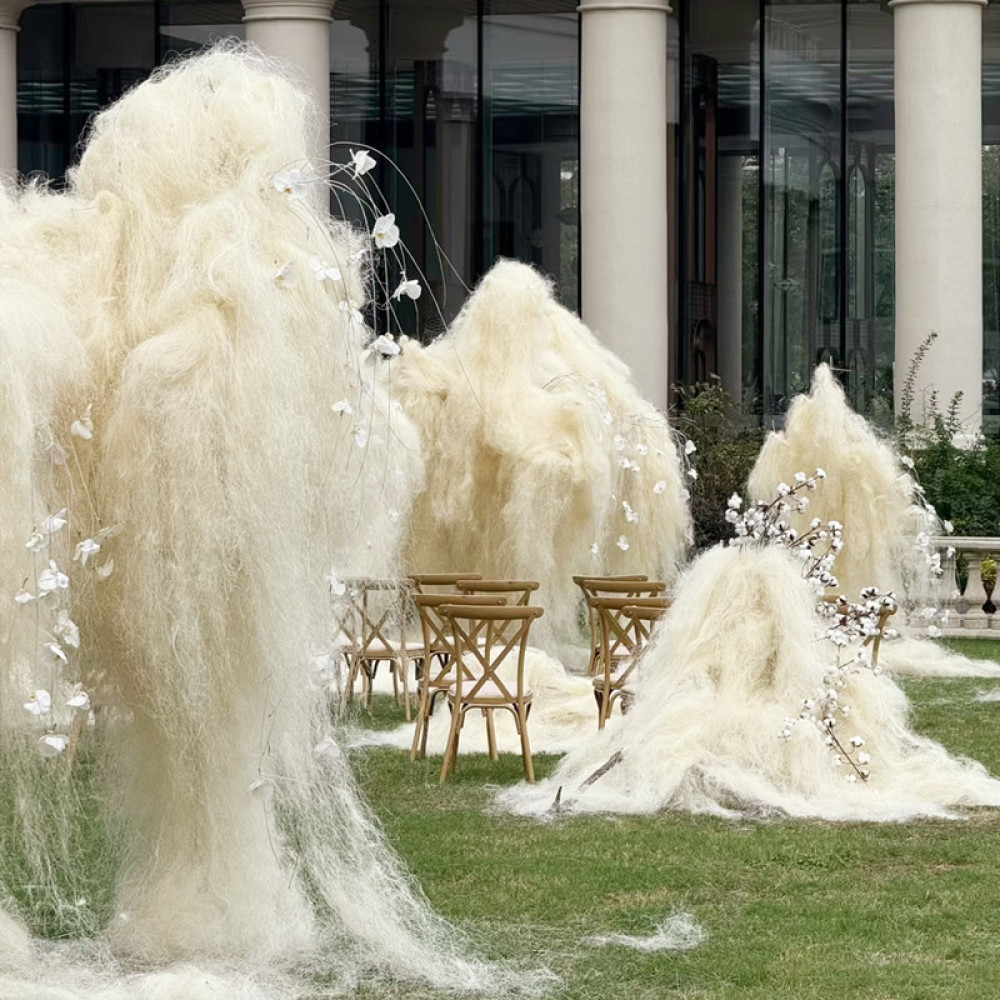 ผ้าไหมป่านสีสันสำหรับตกแต่งดอก - Supply Wedding Venue บทวิจารณ์และราคา