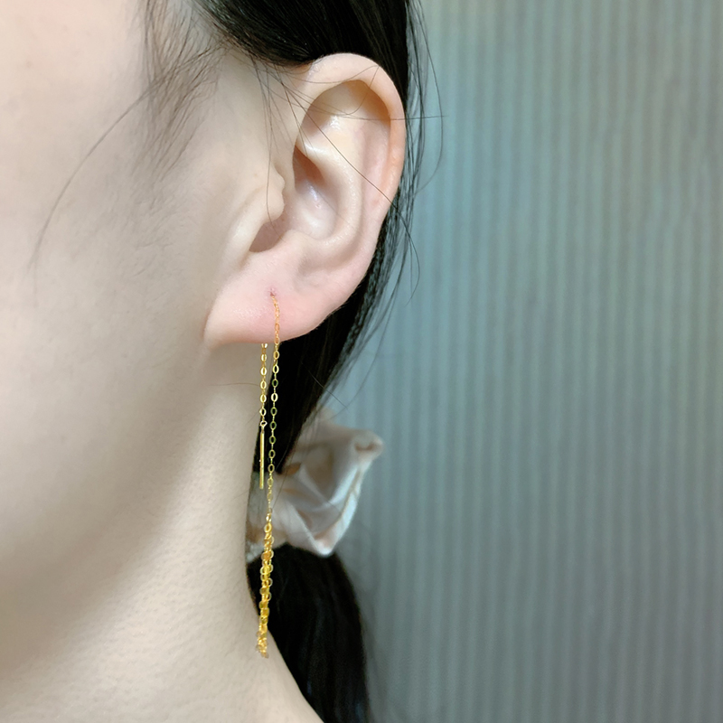 ใหม่ 18K ต่างหูทองคำสีเหลืองเค - Wedding Package Gold บทวิจารณ์และราคา
