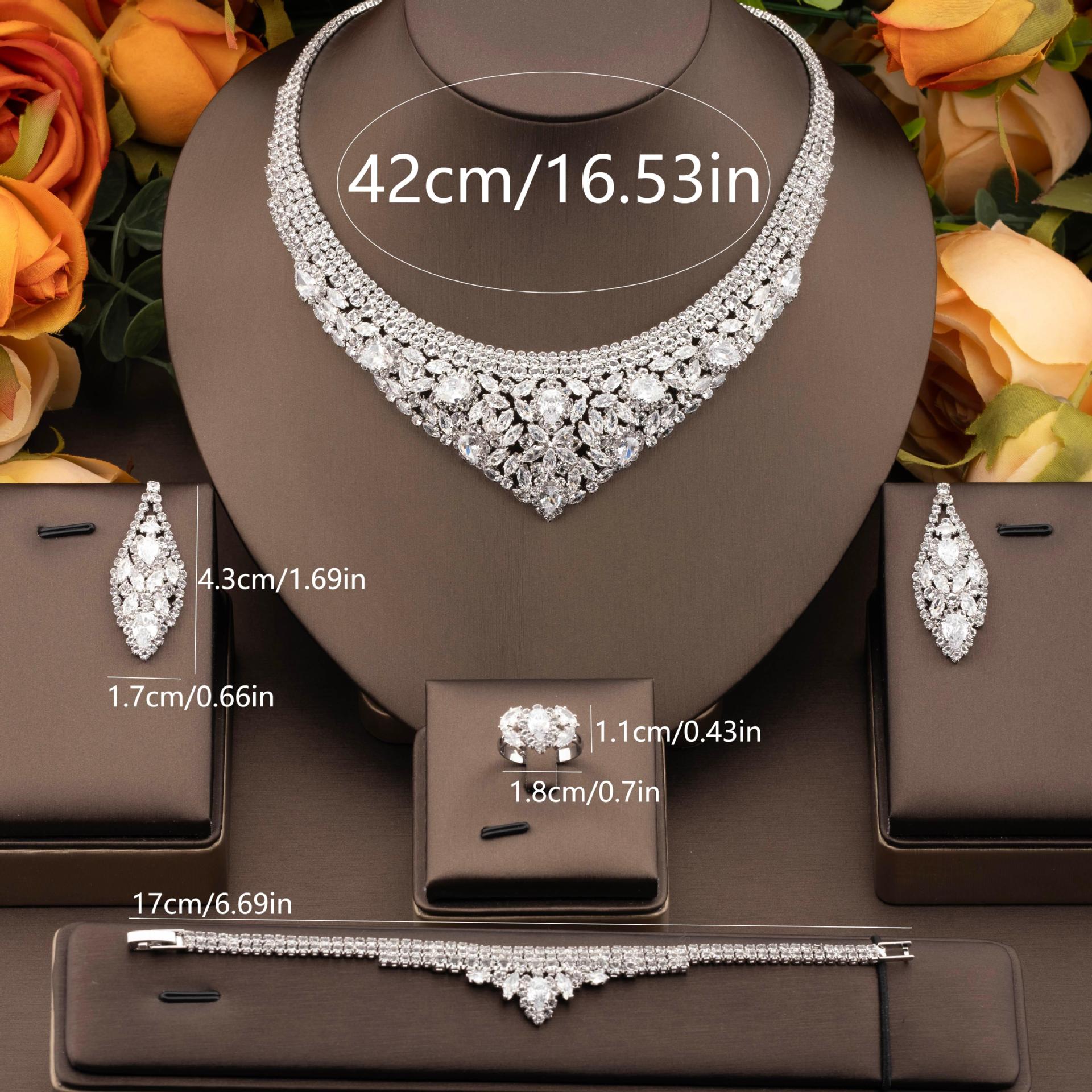 ชุดเครื่องประดับเจ้าสาว 4 ชิ้น - Indian Wedding Supply บทวิจารณ์และราคา